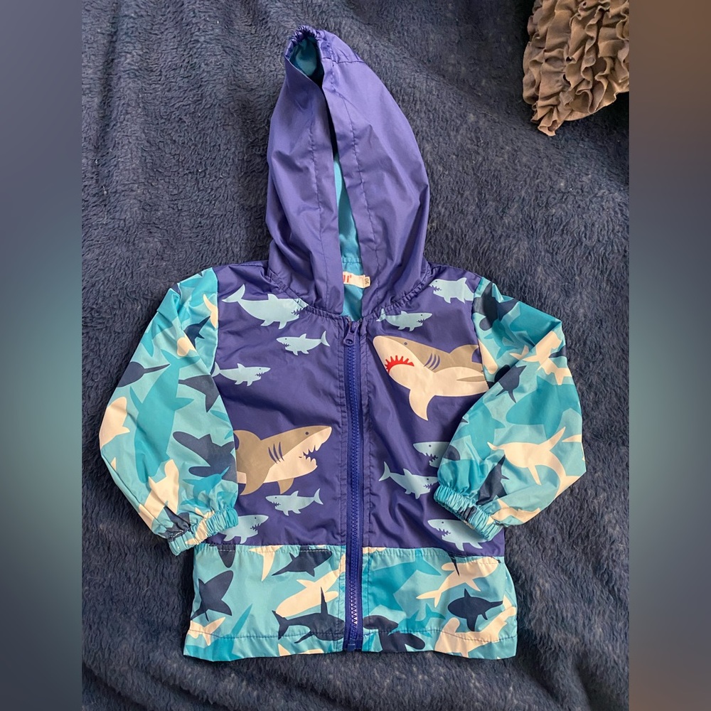 NOT FOR SALE
Little boys shark rain jacket